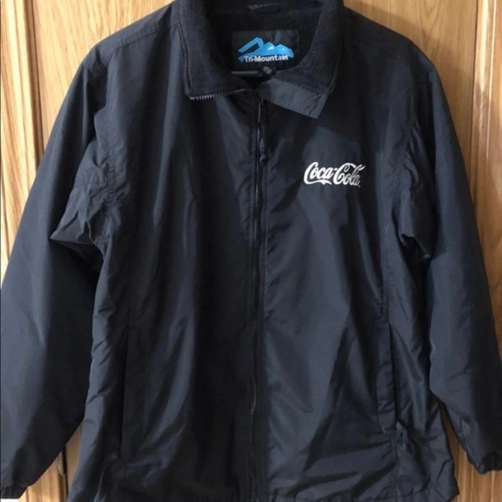 CoCA COLA Coat Women’s Size Medium Tn‎ Mountain Full Zip Pockets Blue